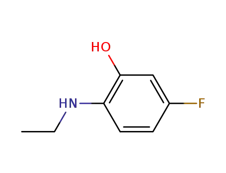 Molecular Structure of 159471-75-7 (Phenol, 2-(ethylamino)-5-fluoro- (9CI))