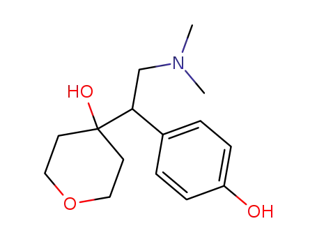 Molecular Structure of 919475-14-2 (2H-Pyran-4-ol,
4-[2-(dimethylamino)-1-(4-hydroxyphenyl)ethyl]tetrahydro-)