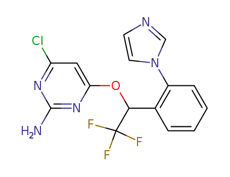 4-chloro-6-[2,2,2-trifluoro-1-(2-imidazol-1-yl-phenyl)ethoxy]pyrimidin-2-ylamine