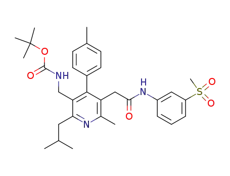 tert-butyl {[6-methyl-4-(4-methylphenyl)-2-(2-methylpropyl)-5-(2-{[3-(methylsulfonyl)phenyl]amino}-2-oxoethyl)-pyridin-3-yl]methyl}carbamate