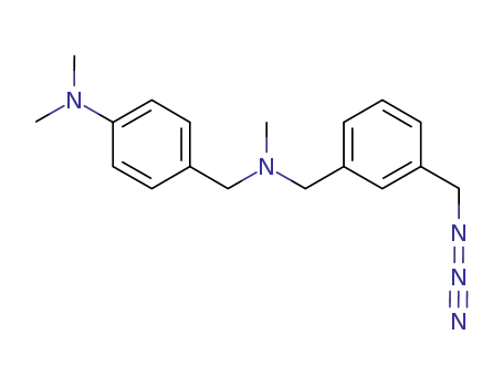Molecular Structure of 1207535-64-5 (N-[{3-(azidomethyl)phenyl}methyl]-N-(4-dimethylaminobenzyl)methylamine)