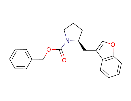 1-Pyrrolidinecarboxylic acid, 2-(3-benzofuranylmethyl)-, phenylmethyl
ester, (2S)-
