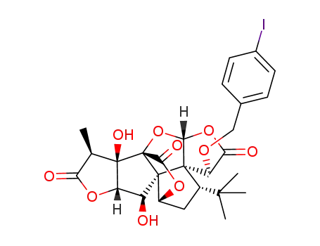 Molecular Structure of 170289-24-4 (10-O-p-iodobenzylginkgolide B)
