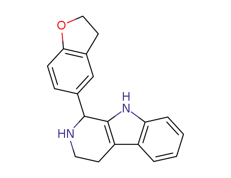 Molecular Structure of 199678-69-8 (1H-Pyrido[3,4-b]indole,
1-(2,3-dihydro-5-benzofuranyl)-2,3,4,9-tetrahydro-)