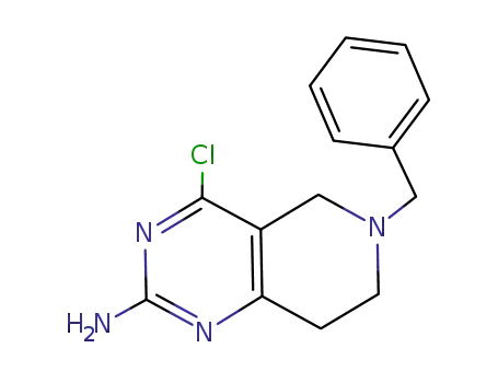Molecular Structure of 570415-48-4 (6-Benzyl-4-chloro-5,6,7,8-tetrahydropyrido[4,3-d]pyriMidin-2-aMine)