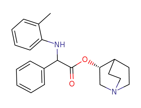 Molecular Structure of 1233326-94-7 (phenyl-o-methylphenylamino-acetic acid (R)-(1-aza-bicyclo[2.2.2]oct-3-yl) ester)