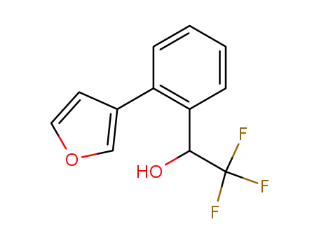 Molecular Structure of 1033806-10-8 (2,2,2-trifluoro-1-(2-furan-3-yl-phenyl)ethanol)