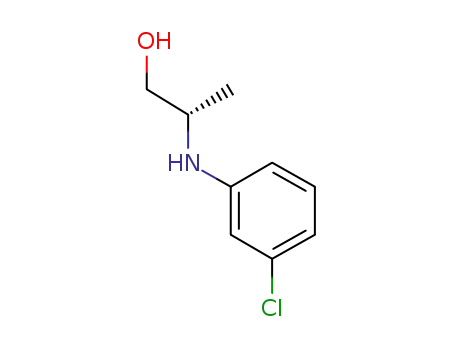 Molecular Structure of 1114547-42-0 ((S)-2-{(3-chlorophenyl)amino}propan-1-ol)