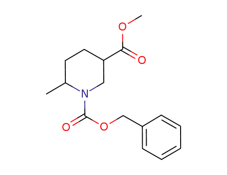 Molecular Structure of 908245-08-9 (1-benzyl 3-Methyl 6-Methylpiperidine-1,3-dicarboxylate)