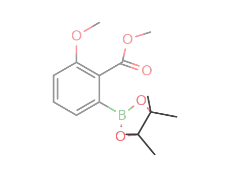 Molecular Structure of 1146214-77-8 (Methyl 2-methoxy-6-(tetramethyl-1,3,2-dioxaborolan-2-yl)benzoate)