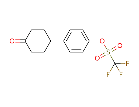 Molecular Structure of 155098-65-0 (4-(4-oxocyclohexyl)phenyl trifluoromethanesulfonate)
