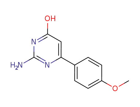 Molecular Structure of 98305-81-8 (2-amino-6-(4-methoxyphenyl)pyrimidin-4-ol)
