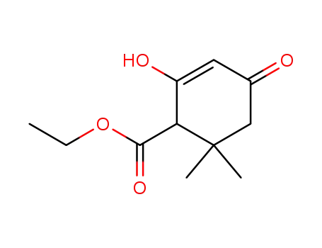 Molecular Structure of 300680-16-4 (2-hydroxy-6,6-dimethyl-4-oxo-cyclohex-2-enecarboxylic acid ethyl ester)