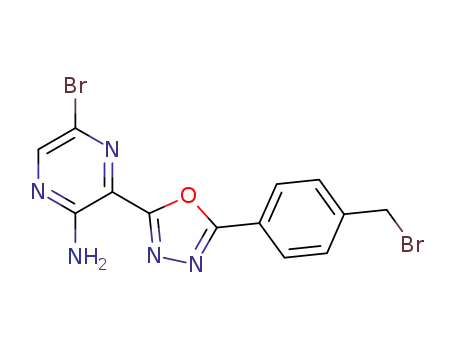 5-bromo-3-[5-[4-(bromomethyl)phenyl]-1,3,4-oxadiazol-2-yl]pyrazin-2-amine