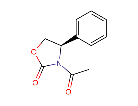 Molecular Structure of 364750-43-6 ((R)-3-ACETYL-4-PHENYL-2-OXAZOLIDINONE)