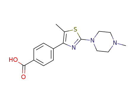 Benzoic acid, 4-[5-methyl-2-(4-methyl-1-piperazinyl)-4-thiazolyl]-