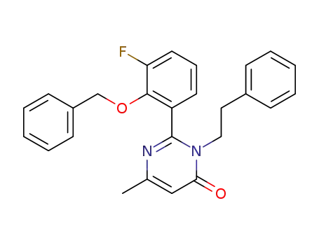 2-{3-fluoro-2-[(phenylmethyl)oxy]phenyl}-6-methyl-3-(2-phenylethyl)-4(3H)-pyrimidinone