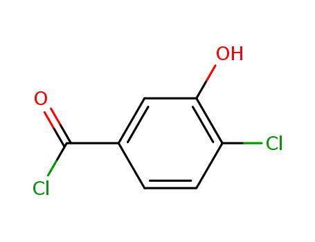Molecular Structure of 888731-75-7 (4-Chloro-3-hydroxybenzoyl chloride)