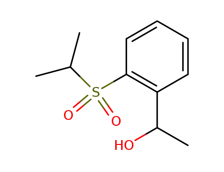 Molecular Structure of 918811-14-0 (Benzenemethanol, a-methyl-2-[(1-methylethyl)sulfonyl]-)