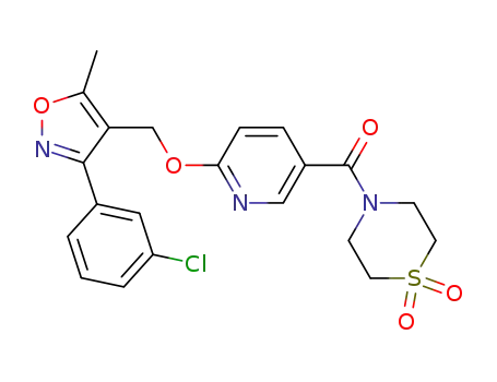 {6-[3-(3-chloro-phenyl)-5-methyl-isoxazol-4-ylmethoxy]-pyridin-3-yl}-(1,1-dioxo-1λ<sup>6</sup>-thiomorpholin-4-yl)-methanone