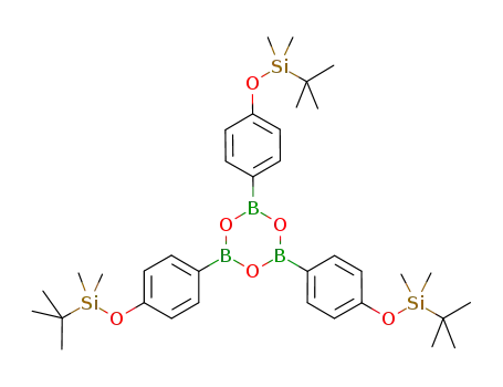Molecular Structure of 1192062-29-5 (2,4,6-tris[4-(tert-butyldimethylsilanyloxy)phenyl]cyclotriboroxane)