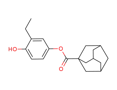 Molecular Structure of 1041191-13-2 (4-(adamantane-1-carbonyloxy)-2-ethylphenol)