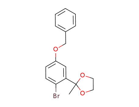 4-benzyloxy-2-[1,1-(ethylenedioxy)ethyl]-bromobenzne