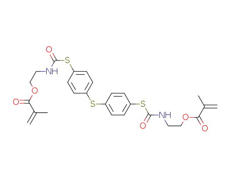 Molecular Structure of 1048373-38-1 (4,4'-bis(methacryloyloxyethylcarbamoylthio)diphenylsulfide)