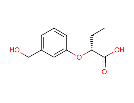 Molecular Structure of 1139688-76-8 ((2R)-2-[3-(hydroxymethyl)phenoxy]butanoic acid)