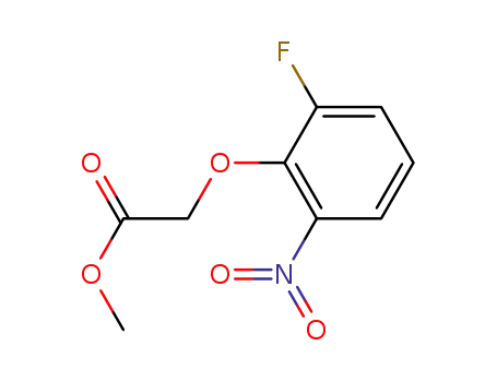 Molecular Structure of 698984-51-9 ((2-fluoro-6-nitrophenoxy)acetic acid, methyl ester)