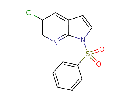 Molecular Structure of 1015608-87-3 (1-BENZENESULFONYL-5-CHLORO-1H-PYRROLO[2,3-B]PYRIDINE)