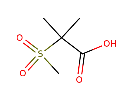 Molecular Structure of 25841-43-4 (2-methyl-2-(methylsulfonyl)propanoic acid)