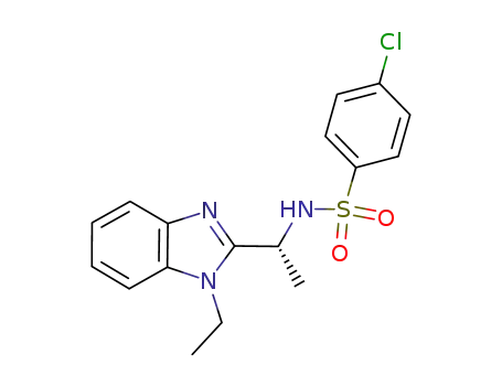 (R)-4-chloro-N-(1-(1-ethyl-1H-benzo[d]imidazol-2-yl)ethyl)-benzenesulfonamide