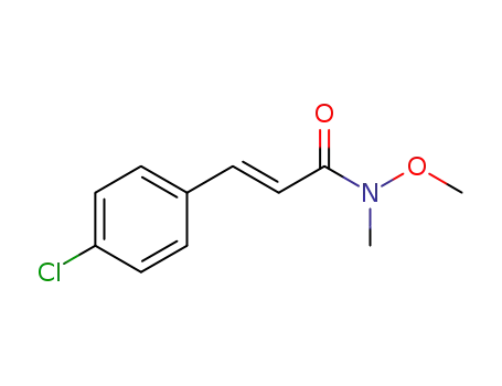 Molecular Structure of 771557-40-5 ((E)-3-(4-chlorophenyl)-N-methoxy-N-methylacrylamide)