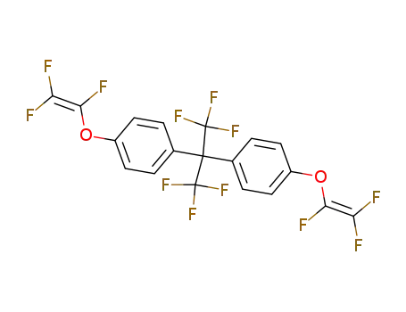 Molecular Structure of 134130-23-7 (Benzene,1,1'-[2,2,2-trifluoro-1-(trifluoromethyl)ethylidene]bis[4-[(1,2,2-trifluoroethenyl)oxy]-)