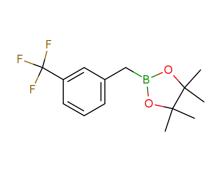 Molecular Structure of 1190235-39-2 (4,4,5,5-TetraMethyl-2-(3-(trifluoroMethyl)benzyl)-1,3,2-dioxaborolane)