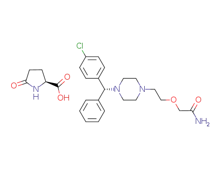 (R)-2-[4-(4-chlorobenzhydryl)piperazin-1-yl]-ethoxyacetamide - (S)-pyrrolidone-5-carboxylic acid