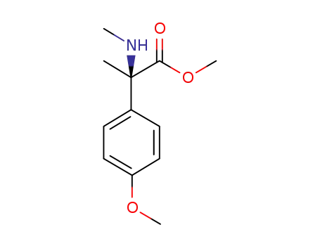 Molecular Structure of 959694-62-3 (methyl (R)-2-(4-methoxyphenyl)-2-methylaminopropionate)