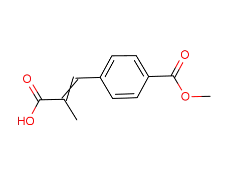 Molecular Structure of 164397-26-6 (Benzoic acid, 4-(2-carboxy-1-propenyl)-, 1-methyl ester (9CI))