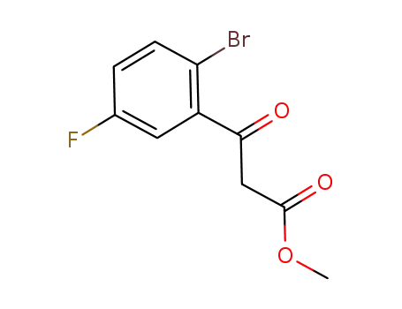 Molecular Structure of 1246078-73-8 (methyl 3-(2-bromo-5-fluorophenyl)-3-oxopropionate)