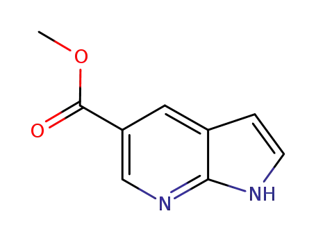 Molecular Structure of 849067-96-5 (1H-PYRROLO[2,3-B]PYRIDINE-5-CARBOXYLIC ACID METHYL ESTER)