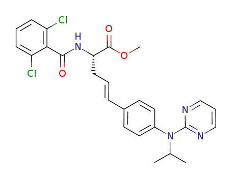 (S,E)-2-(2,6-dichlorobenzamido)-5-[4-(isopropyl-pyrimidin-2-ylamino)phenyl]pent-4-enoic acid methyl ester