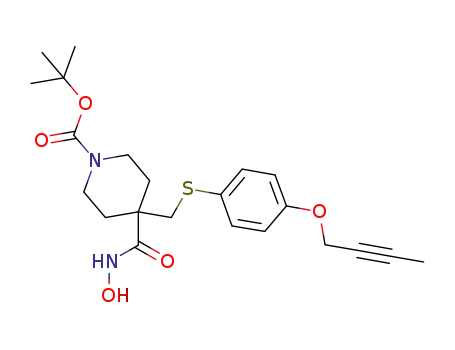 1-Piperidinecarboxylic acid,
4-[[[4-(2-butynyloxy)phenyl]thio]methyl]-4-[(hydroxyamino)carbonyl]-,
1,1-dimethylethyl ester