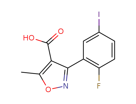 3-(2-fluoro-5-iodo-phenyl)-5-methyl-isoxazole-4-carboxylic acid