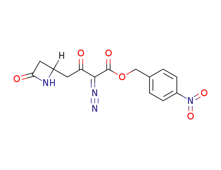 Molecular Structure of 81946-79-4 (4-[3-(p-nitrobenzyloxycarbonyl)-3-diazo-2-oxopropyl]-azetidin-2-one)