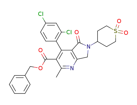 Benzyl 4-(2,4-dichlorophenyl)-2-methyl-5-oxo-6-(tetrahydro-1,1-dioxo-2H-thiopyran-4-yl)-6,7-dihydro-5H-pyrrolo[3,4-b]pyridine-3-carboxylate