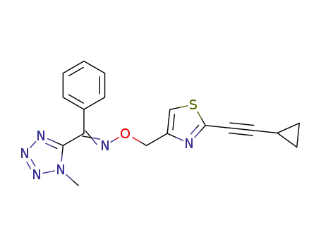 N-{[2-(cyclopropylethynyl)-1,3-thiazol-4-yl]methoxy}-1-(1-methyl-1H-tetrazol-5-yl)-1-phenylmethanimine