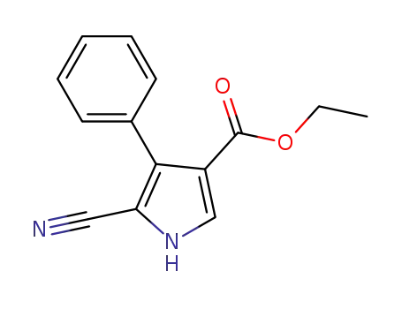 Molecular Structure of 310431-13-1 (3-CARBETHOXY-4-PHENYL-5-CYANOPYRROLE)