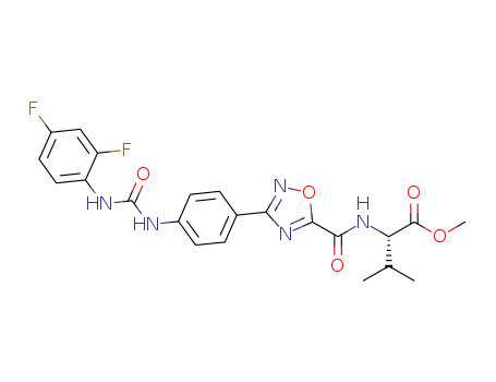 methyl 2-(3-(4-(3-(2,4-difluorophenyl)ureido)phenyl)-1,2,4-oxadiazole-5-carboxamido)-3-methylbutanoate
