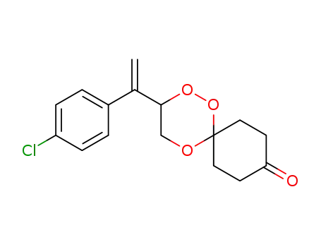 Molecular Structure of 889099-43-8 (1,2,5-Trioxaspiro[5.5]undecan-9-one, 3-[1-(4-chlorophenyl)ethenyl]-)